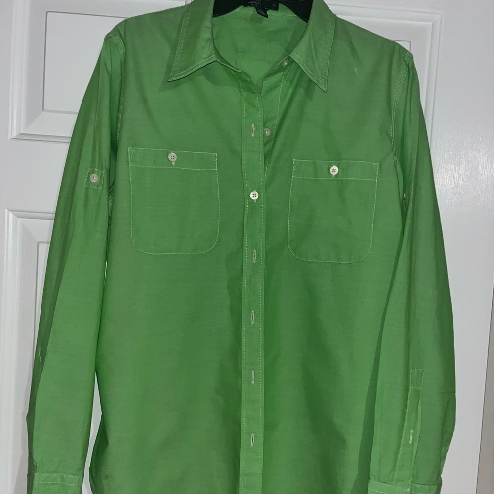 Ralph Lauren Bright Green Casual Button Down Shirt